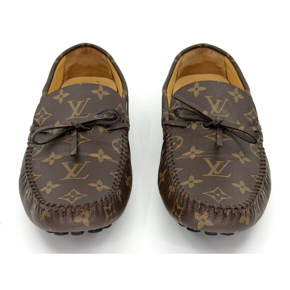 Louis Vuitton Moccasin Monogram Brown Arizona Driver Shoes US Size 10.5 main image 12